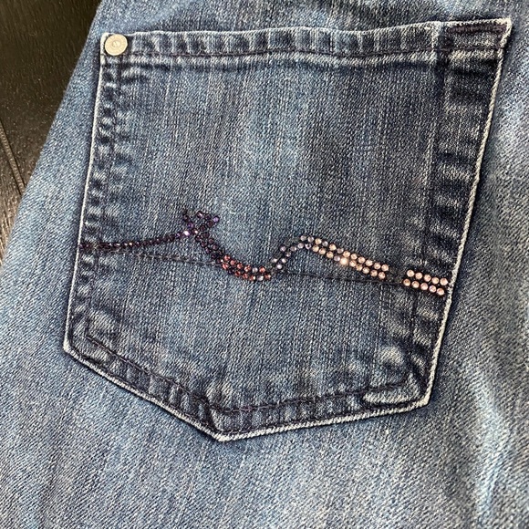 7 for all mankind purple rhinestone jeans💜 - Picture 4 of 7